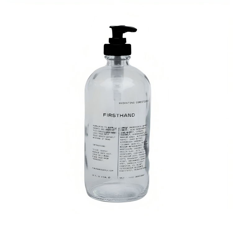 Clear Glass Hydrating Conditioner Bottle