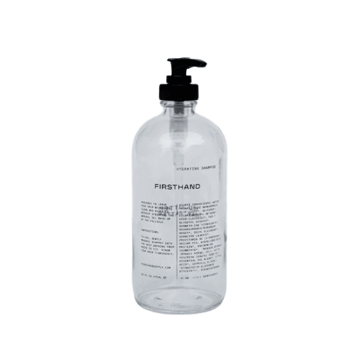 Clear Glass Hydrating Shampoo Bottle 32oz