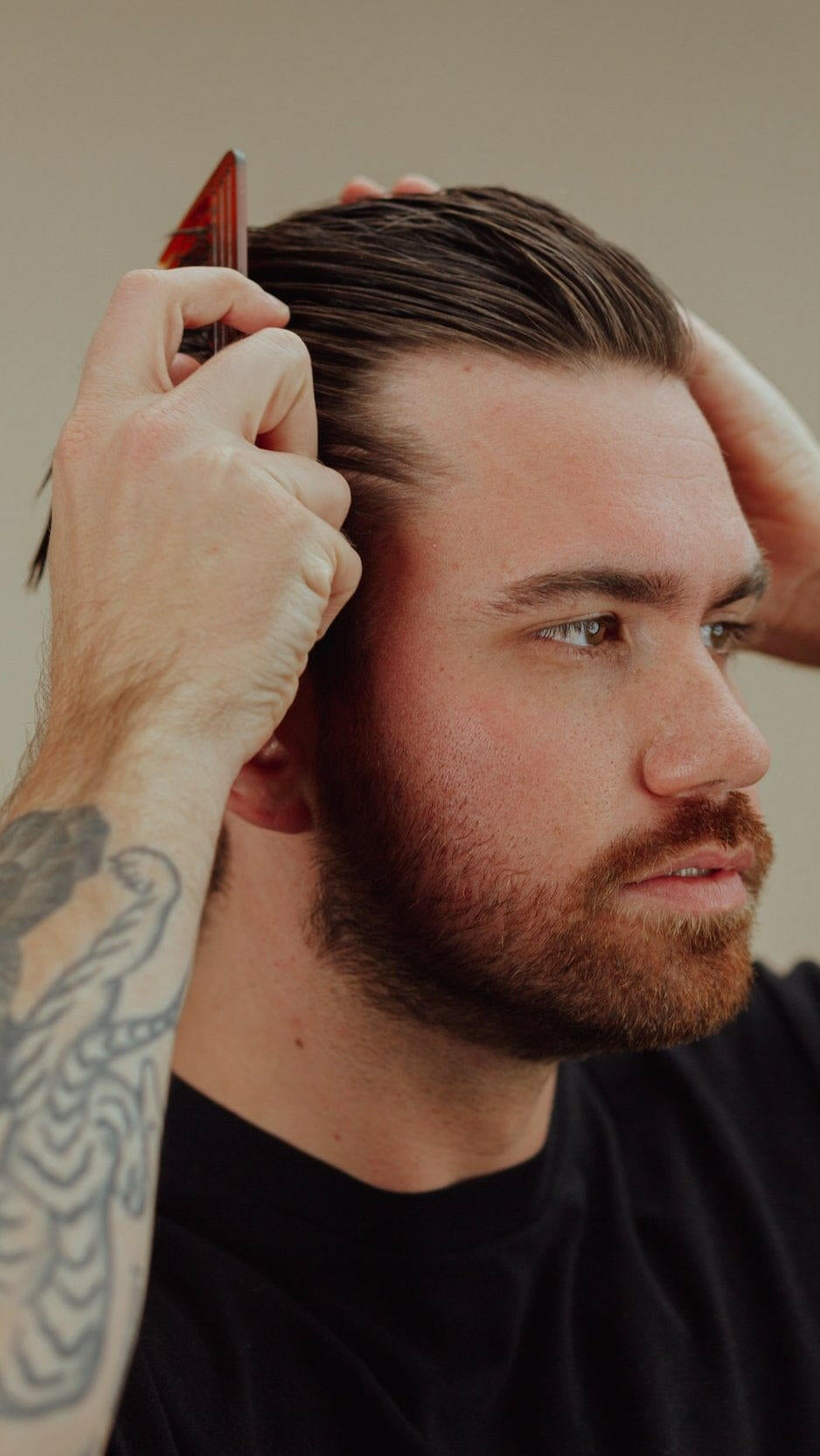 All-Purpose Pomade Styled in Medium Hair